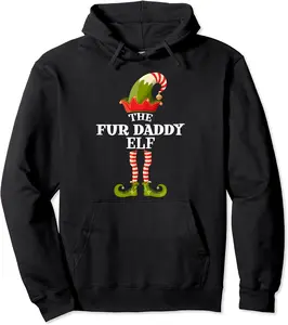The Fur Daddy Elf Funny Christmas Group Matching Family Pullover Hoodie - Phoebeumba Shop 43B09KP72DLH