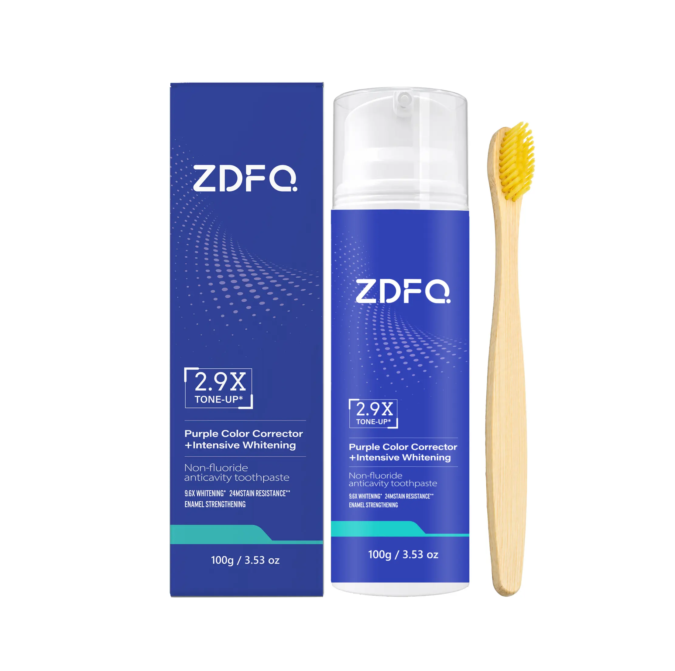 ZDFQ Bright White Toothpaste, Removes Stains, Cleans, Freshens Breath