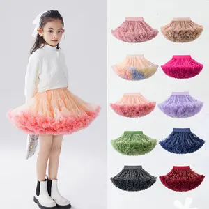 Lingfeng Clothing Second Generation Super Puffy Tutu Skirt Children's Day Princess Puffy Skirt Ballet Tutu for Girls