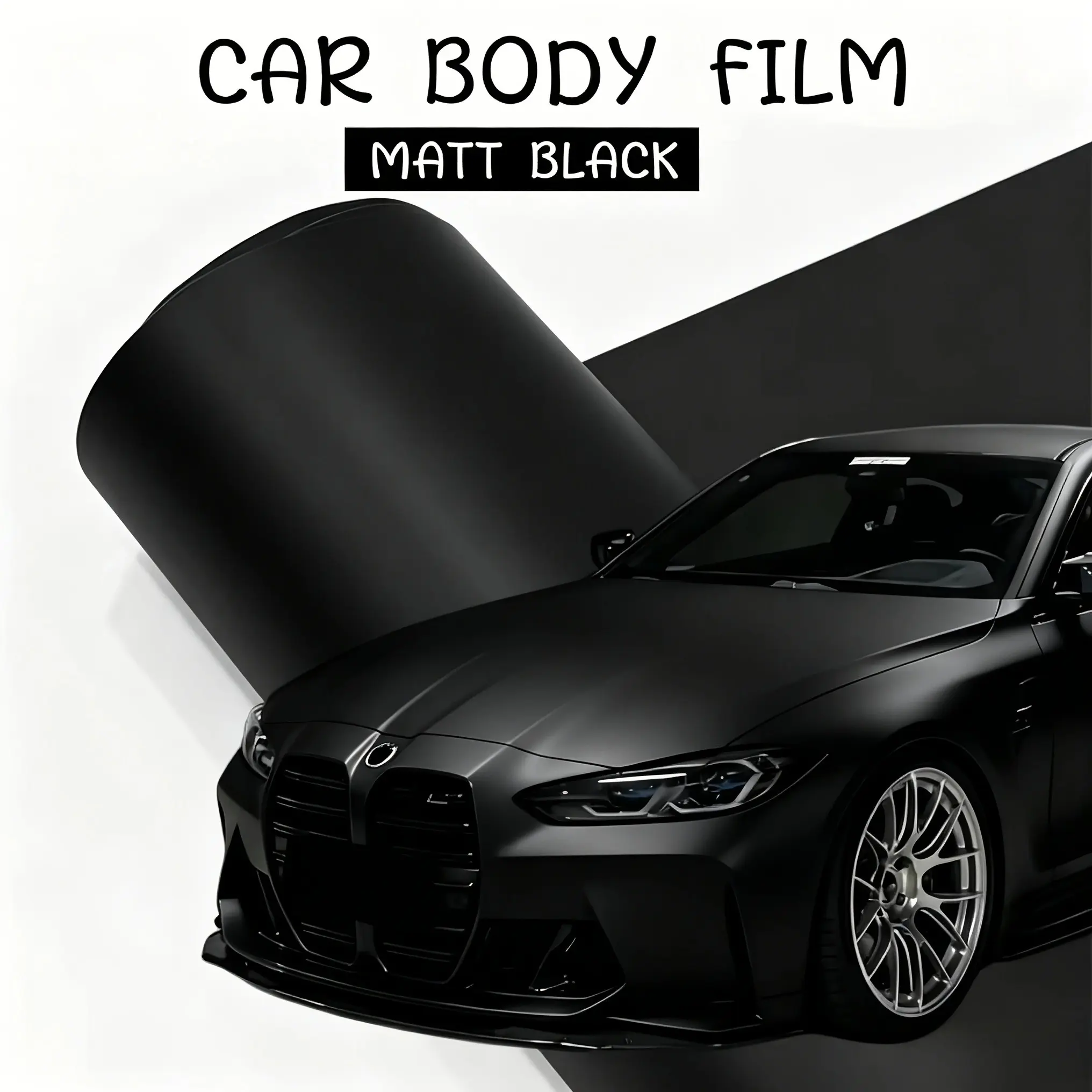 Car Wrap Film, Matte Car Vinyl Wrap, High-Quality Pet & Advanced Vinyl, Bubble-Free Installation, Suitable for Cars & Motorcycles, Vehicle, Automotive
