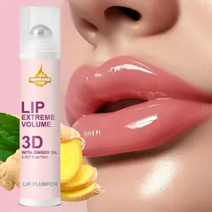 3D Lip Plumping Serum, Extreme lip plumper, lip pearl design for easy absorption via massage, contains ginger oil for moisturizing without being sticky or tight, suitable for all skin types and unisex, can be used as lip primer, lip care product