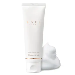 KAHI Cream Foaming Cleanser Facial Wash - Hydrating Cream to Foam Cleanser for Oily & Combination Skin - Gentle Foaming Wash w/ Collagen (2.70 fl oz)