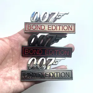 3D Metal Car Stickers 007 BOND EDITION Logo for Trunk, Fender, Body, Door, Motorcycle, Truck Decals, Decorative Modification Accessories