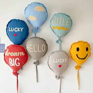 Colorful Balloon Shaped Pillow, Cute Comfortable Embroidered Cushion, Ideal Home Gift, Seasonal Home Decor Essential