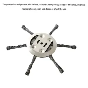 Steel wire grass trimmer head, weed removal disc, electric lawn mower garden tool attachment, steel wire wheel, large-hole grass trimmer head accessory