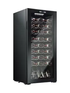 KingChii 45 Bottle Wine Cooler Refrigerator Freestanding Wine Fridge - Intelligent Digital Control, Low Noise Professional Compressor, Tempered Glass for Home, Office
