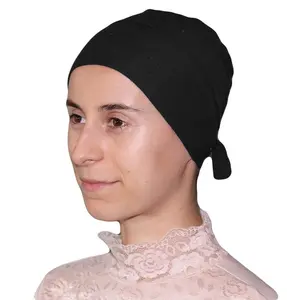 Firdevs Luxury Jersey Hijab Bonnet Underscarf Black
