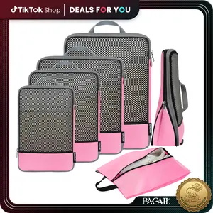 【SummerVibes】Bagail 6 Set Compression Packing Cubes - Pack 40% More & Stay Organized!  Travel Essentials Must-Have