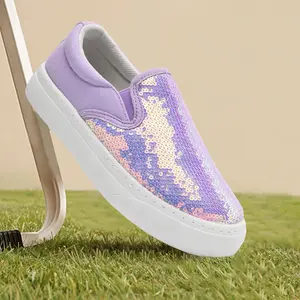Women's Low Top Sneakers,Slip On Shoes Sparkly Flat Loafers for women Casual Comfortable Tennis Shoes for dailywear Girl Footwear Black Slipon Creeper Parent