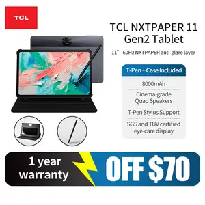 TCL NXTPAPER 11 Gen 2 Android Tablet, 11" Drawing Pad & Digital Notebook, Stylus & Flip Case Included, NXTPAPER 4.0 Display, Android 15, AI Tools, 6+64GB / 8+128GBRAM, 64GB/128GB Storage, 8000mAh Battery, Gray
