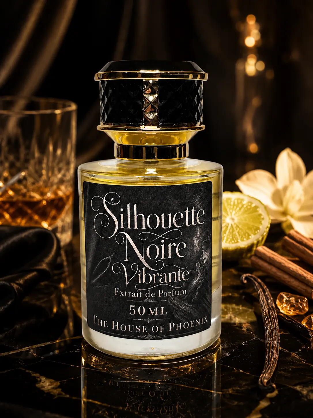 Silhouette Noire Vibrante Extrait De Parfum Spray Unisex 50ML (Bottle Only) by The House of Phoenix