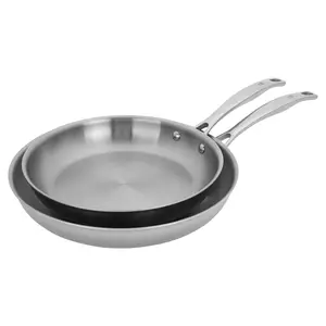 Henckels Clad H3 2-pc Stainless Steel 10-in & 12-in Fry Pan Set Henckels Clad H3 2-pc Stainless Steel 10-in & 12-in Fry Pan Set