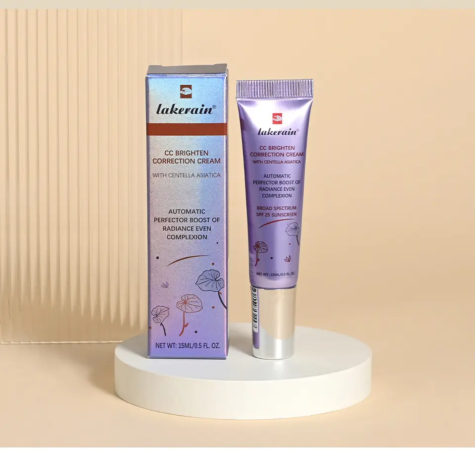 2-in-1 Color Correct CC Cream Makeup - Green Fixes Facial Redness, Purple Brightens Dull Uneven Skin, Centella Asiatica Soothes Sensitive Skin, SPF25 Daily Sunscreen Primer, Blendable No Heavy Foundation Needed, Blend cushion bb