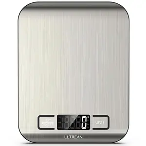 Food Scale, 33lb Digital Kitchen Scale for Food Ounces Grams, 304 Stainless Steel, Type-C Charging and Batteries, Perfect for Meal Prep, Cooking, and Baking