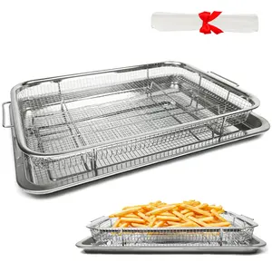 KOKK 15.6" x 11.6" Air Fryer Tray for Oven with Parchment Papers - Kitchen Appliance