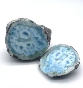 1252g AAA Semi Polished Larimar Geode, Rare, Freeform, Dominican Republic, Dominican Larimar, Healing, Collection, Natural Larimar, Mineral