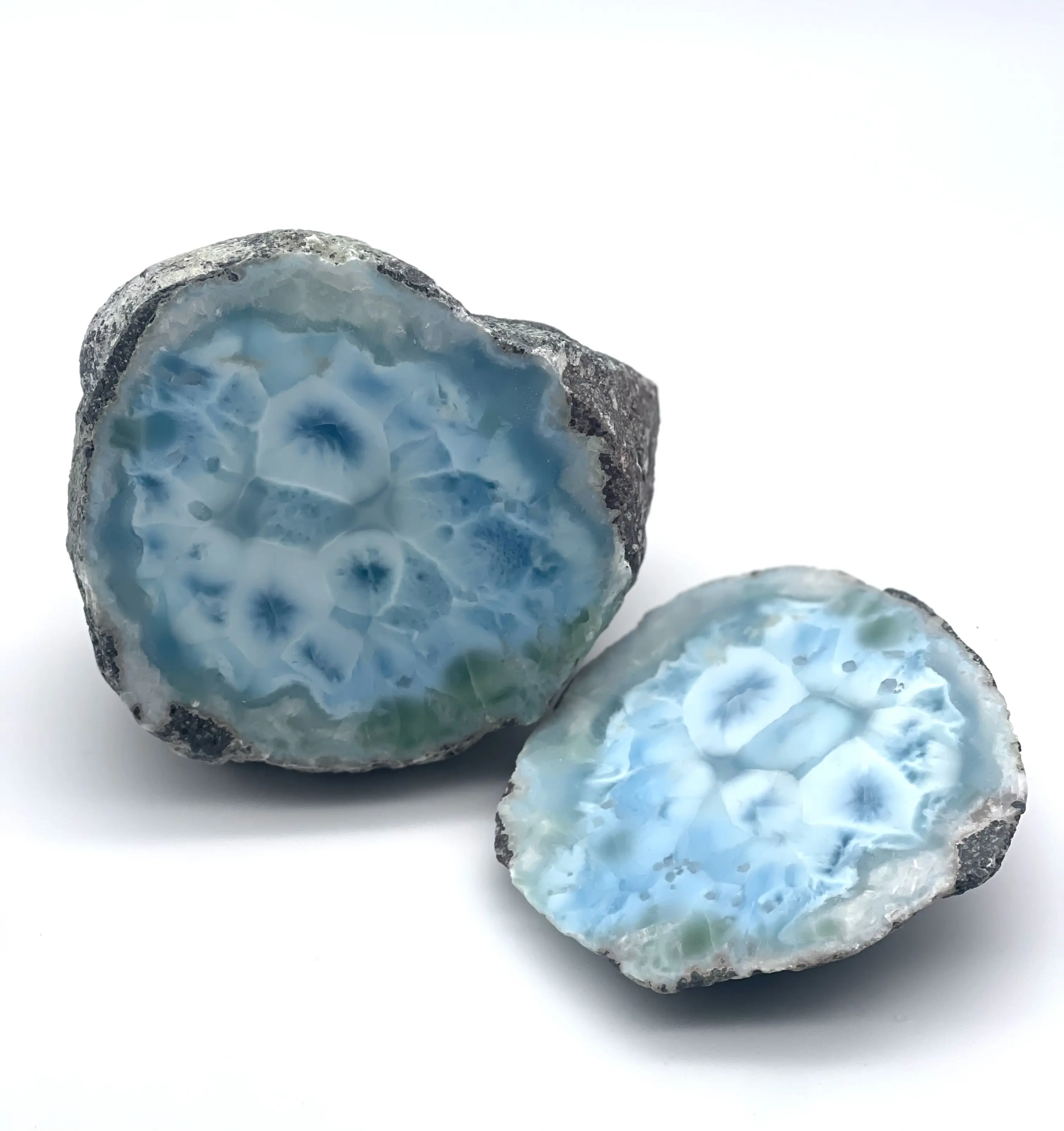 1252g AAA Semi Polished Larimar Geode, Rare, Freeform, Dominican Republic, Dominican Larimar, Healing, Collection, Natural Larimar, Mineral