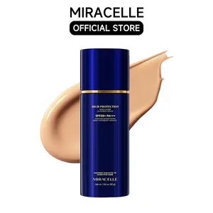MIRACELLE SPF50+ Hydrating Sunscreen Cream for Face & Body, Lightweight UV Defense, No White Cast, Daily Outdoor Sun Care Fragrance Free Mineral Facial Sunscreen