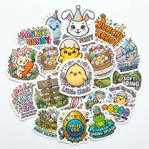 Easter Egg Fillers Stickers Pack 20pcs for Easter Egg Decorations and Fun Activities Perfect for Kids and Families