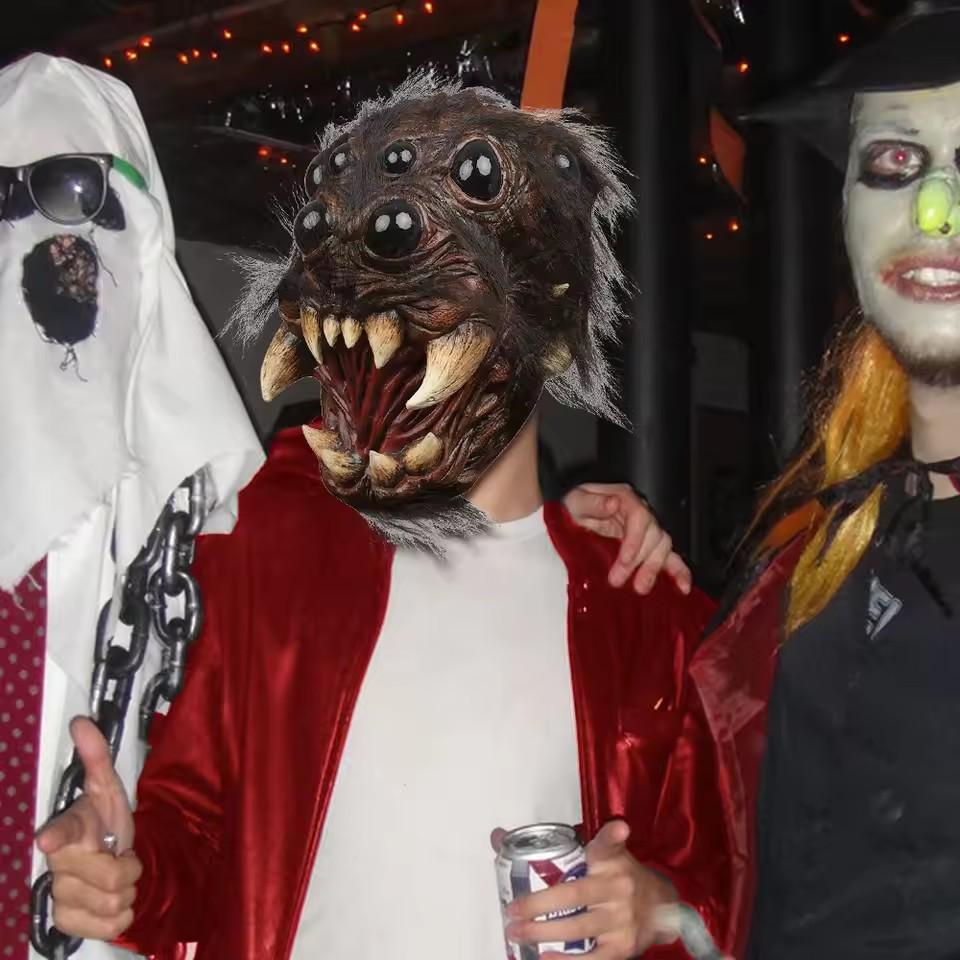 Horror Creepy Spider Mask Cosplay Scary Animal Spiders Big Eyes Tooth Open Mouth Latex Helmet Halloween Party Costume Props movie Horror Creepy Spider Mask Cosplay Scary Animal Spiders Big Eyes Tooth Open Mouth Latex Helmet Halloween Party Costume Props movie