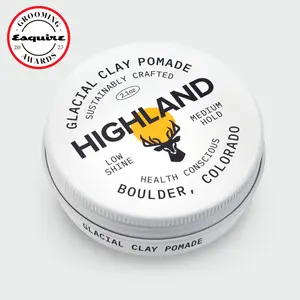 Glacial Hair Clay Pomade - Medium Hold, Low Shine, Deeply Nourishing, Award-Winning Styling Clay for Men and Women | 100% All-Natural Ingredients