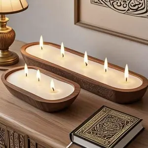 New Ship-Shaped Wooden Scented Candle, Home Fragrance, Perfect Party Gift, Vacation Atmosphere Decor, Home Lighting, Hotel & Restaurant Use