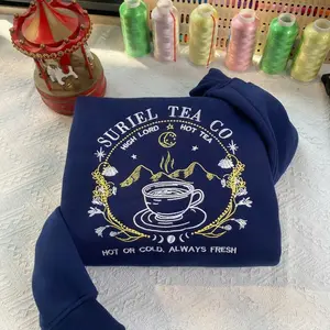 Suriel Tea Co Embroidered Sweatshirt, Acotar Crewneck, A Court Of Thorns and Roses Shirt, SJM Merch, Bookish Shirt,Bookish Gift, Reader Gift