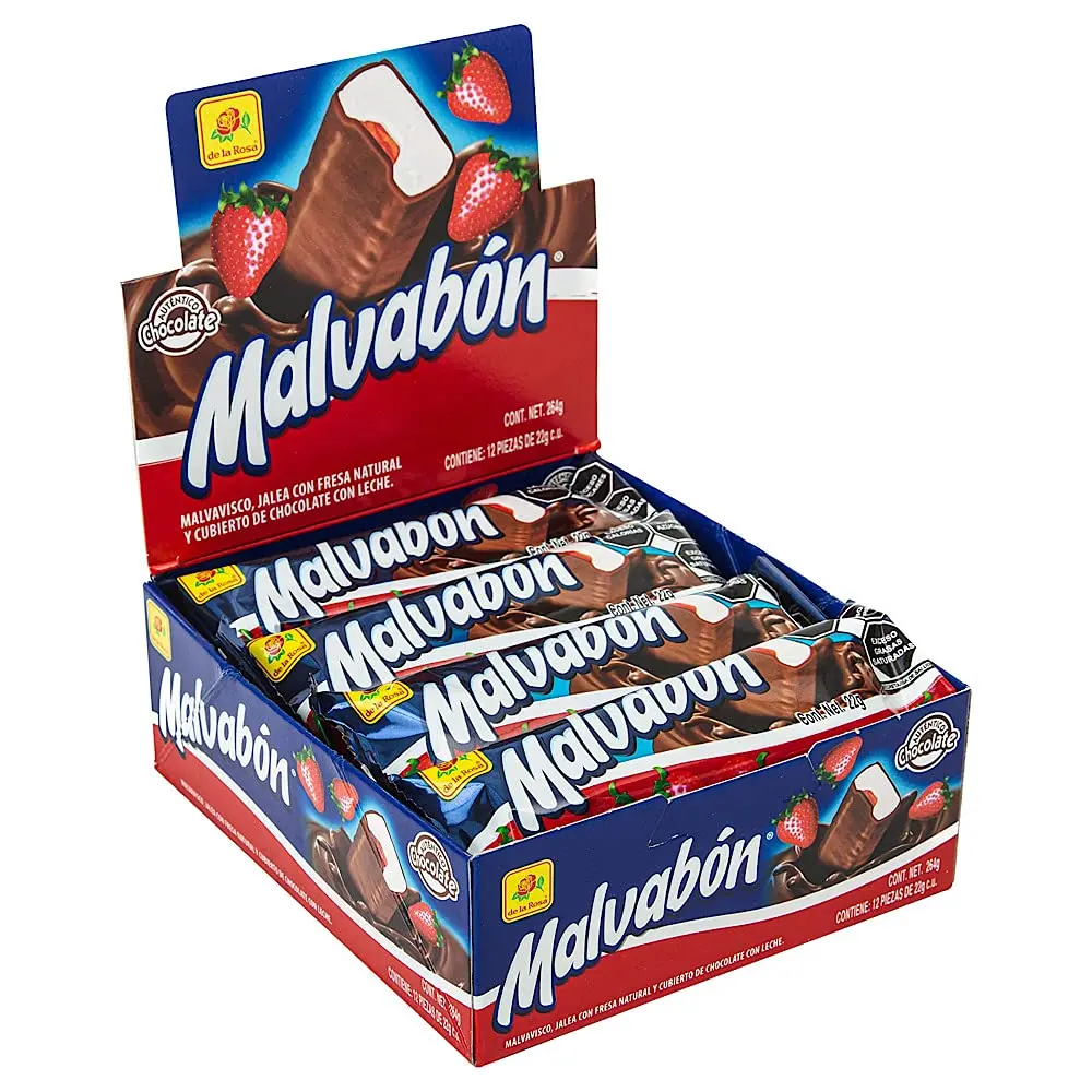Malvabon Marshmallow with Chocolate by De La Rosa 12 Pieces Malvabon Marshmallow with Chocolate by De La Rosa 12 Pieces