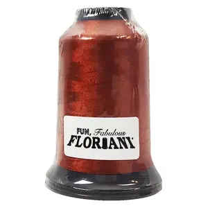 Floriani Polyester Embroidery Thread - 40 wt, 1000M/1100Yds, Bright, Refined Finish, Crisp Detail, Berkshire Brick, PF0786, Durable Stitching, Reliable Performance, Ideal for Monograms & Machine Embroidery
