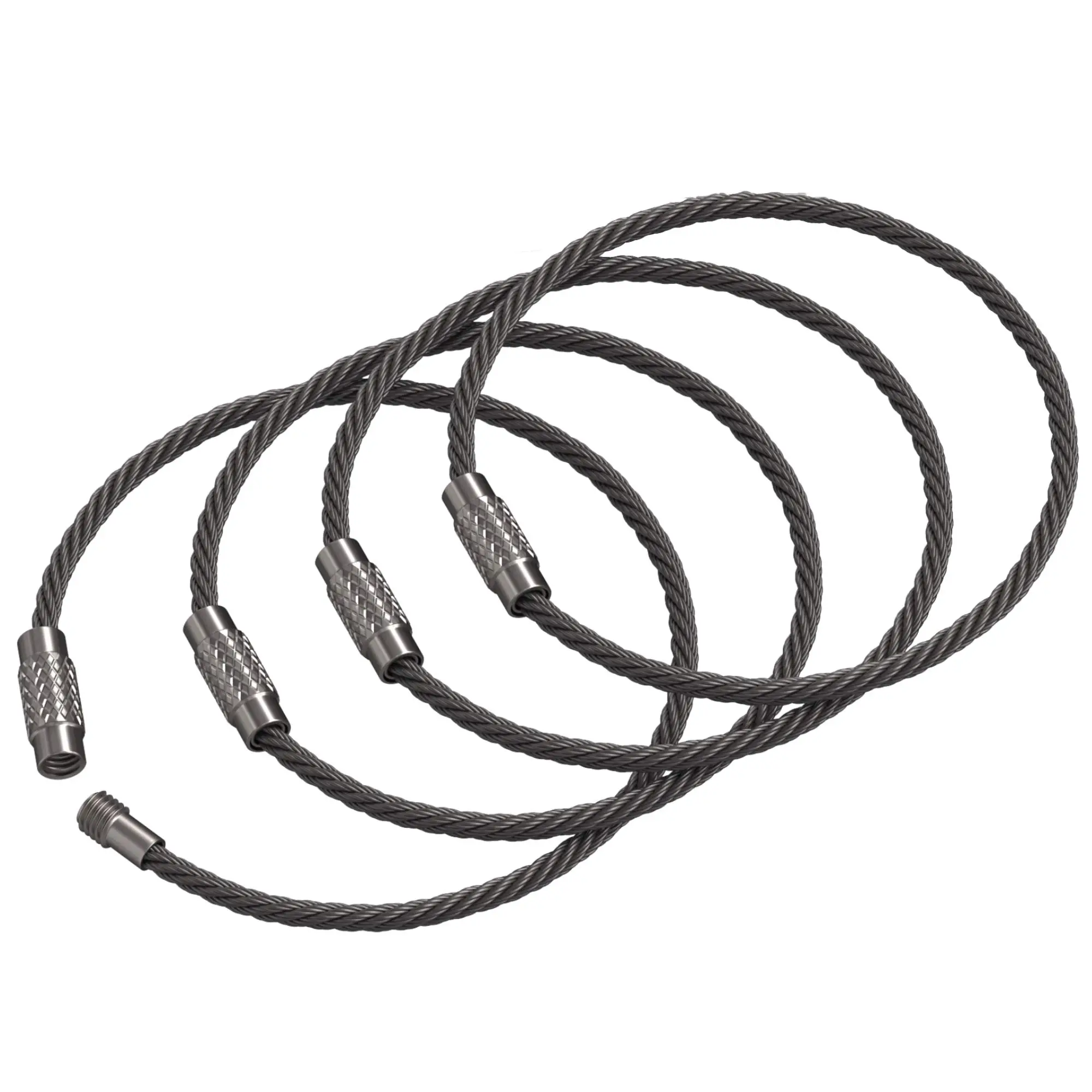Large Key Ring Wire Stainless Steel Keychain Car Cable Keyring Loop Luggage Tag Hinge Keepers Binding Carabiner Big Locking
