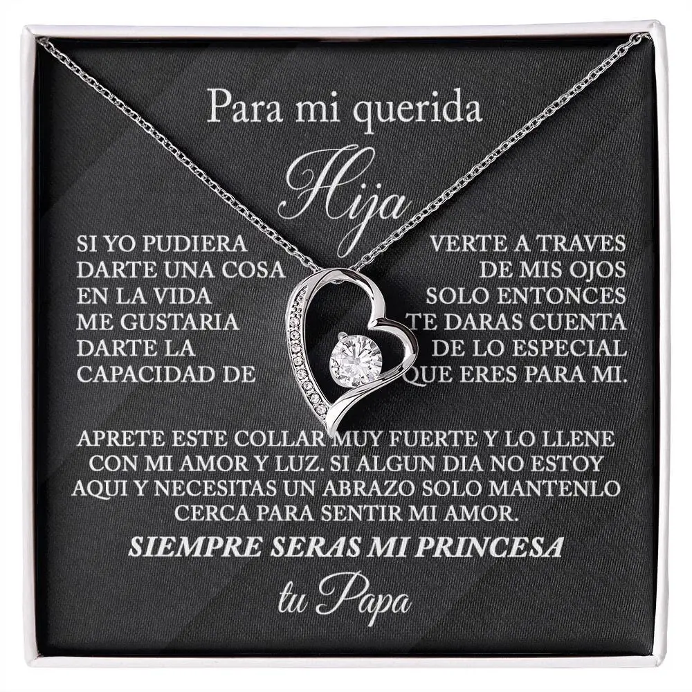 Regalo para Hija, Gift For Her, Romantic Jewelry For Girlfriend, Anniversary Necklace For Wife, Valentine Gift For Couple, Love Pendant Necklace, Birthday Gift Idea