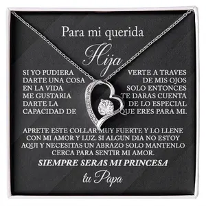 Regalo para Hija, Gift For Her, Romantic Jewelry For Girlfriend, Anniversary Necklace For Wife, Valentine Gift For Couple, Love Pendant Necklace, Birthday Gift Idea