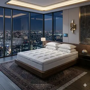 4 Inch Full Mattress Topper Plush Soft Bed Cushion Pad for Pressure Relief and Back Support, Breathable Fabric Topper for Improved Sleep Comfort, Ideal for Bedroom Guest Room Dorm Setup