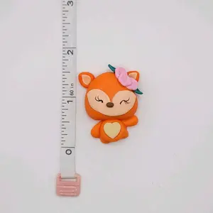 11/10  Small Fox Clay Doll for DIY Craft Embellishments