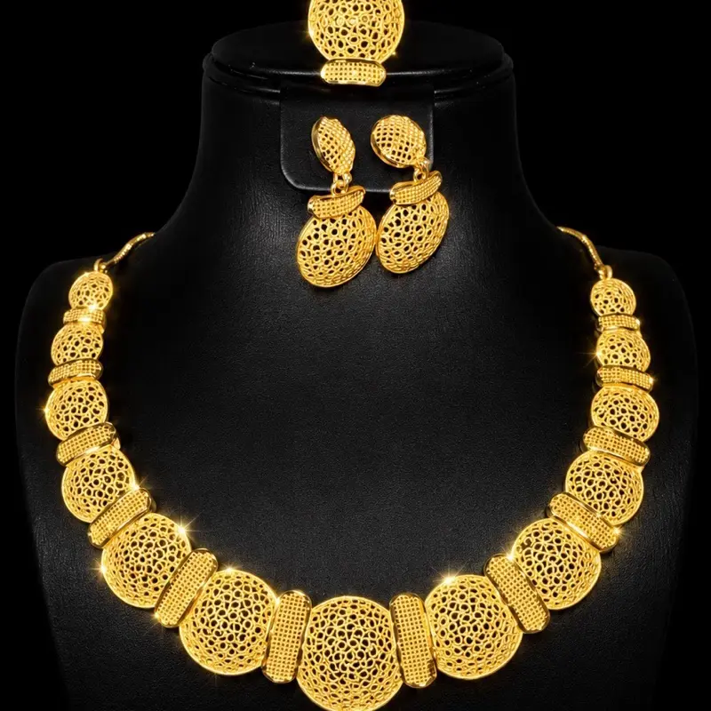 Divaslook Gold-Plated Necklace Set for Women, Stylish Accessory for Daily Wear & Special Occasions