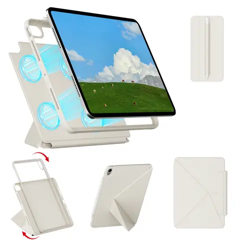 Kenke Multi-Angle Foldable Detachable Magnetic Split iPad Case - Pencil Sleeve, Portrait/Landscape Use, Shell Protection - Tablet Accessory for iPad Air 11" M3/M2 (2025/2024), Air 5th/4th Gen 10.9" (2022/2020), 11th/10th Gen 11"/10.9" (2025/2022)