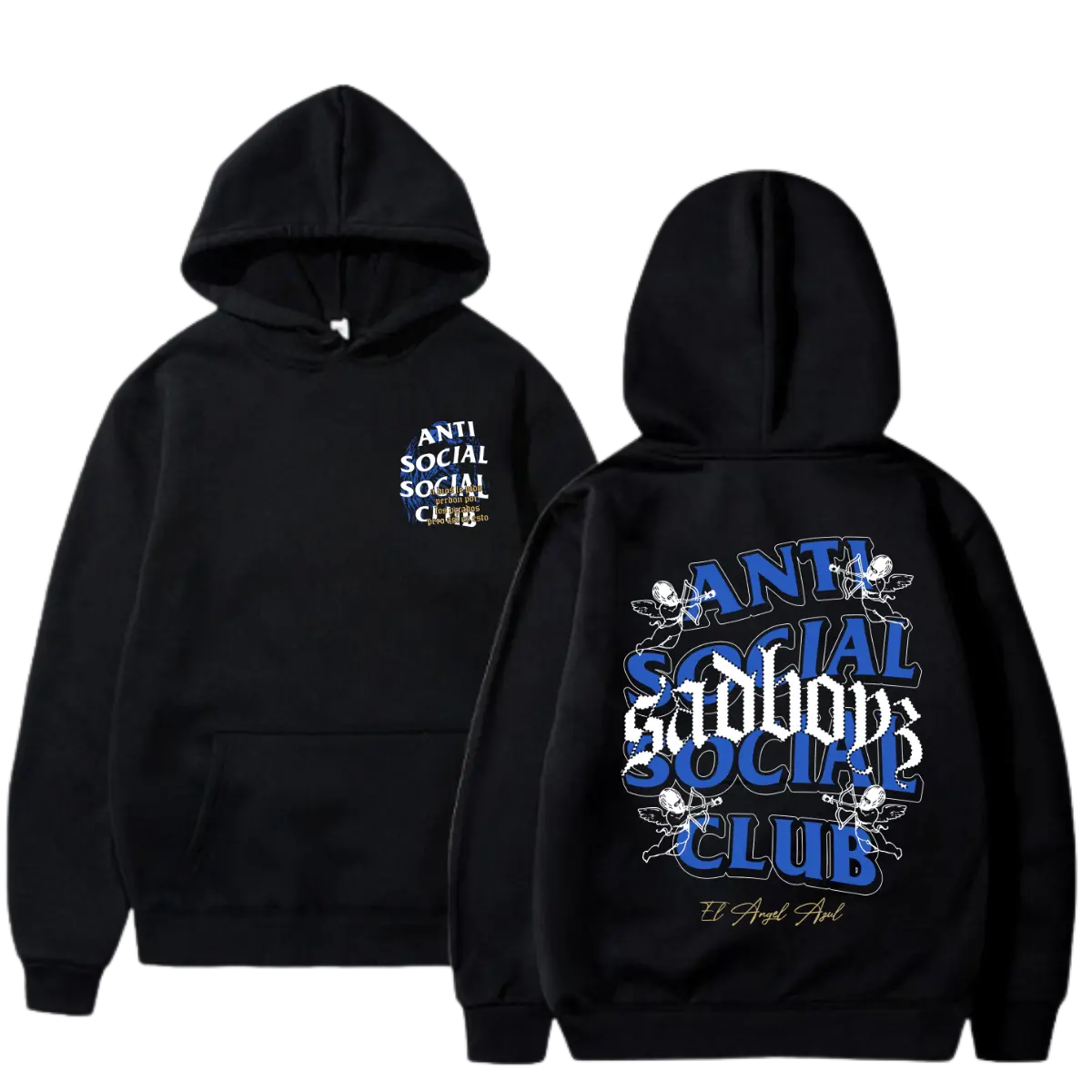 Sad Boyz Anti Social Club Hoodie, Y2K Streetwear Hoodie, Gothic Graphic Pullover, Oversized Vintage Hoodie, Emo Aesthetic Sweatshirt, Unisex Urban Fashion