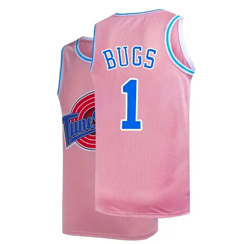 Basketball Jersey #1 Moive Space Jerseys Sport Jersey Bugs Shirts for Men Women 90s Hiphop Party Clothing Casual Sports Throwback Jersey Jersey Top Sports Top Sports Apparel
