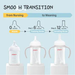 Pigeon Natural Weaning Silicone Sipper Conversion Kit 6-12 Months Breastfeeding Bottle for Newborn to Toddler Feeding vasopara bebe