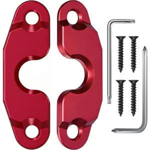 Upgraded Aluminum Alloy Sun Visor Repair Kit for Jeep, Veharvim 2 Pack Heavy Duty Sun Visor Clip Compatible with Jeep Wrangler JK 2018/ Wrangler JL 2018-2023/ Gladiator 2020-2023,Red
