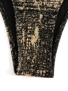 Women's Sexy Bikini Set, Fashionable Summer Vacation Swimwear, Cross-Back Tie Back Swimsuit, Snakeskin Print, Sleeveless, Fitted, Swimsuit Style Bikini