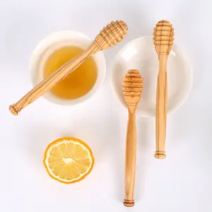 Wooden Honey Mixing Stirrer, Wooden Honey Dipper Sticks, Honey Spoons Stirrer for Caramel, Maple Syrup, Honey Jar for Festival, Honey Dipper Set, Kitchen Utensils