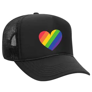 Black Threadz Unisex Classic LGBTQ Pride Trucker Snapback Hat, Featuring Bold Colors