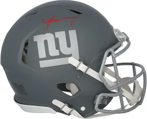 Malik Nabers New York Giants Autographed Riddell Slate Speed Authentic Helmet - Fanatics Authentic Certified