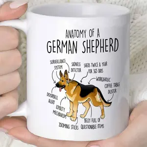 1 Creative German Shepherd Mug, Coffee Mug Juice Mug 11oz 360ml, Fun Gift