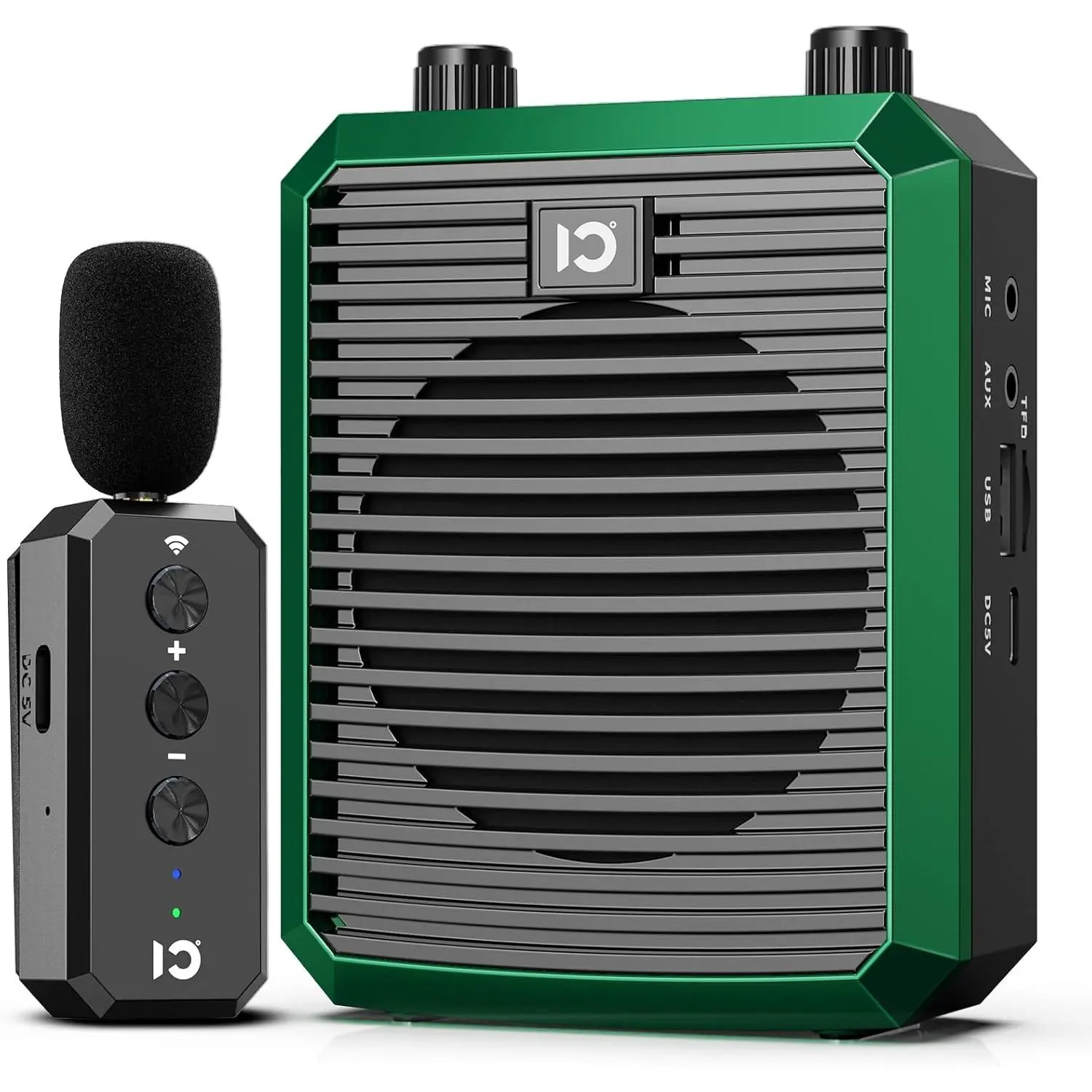 18W Voice Amplifier with  Lavalier Microphone, Portable Speaker with 2.4G  Microphone Rechargeable Personal Voice Amplifier for Teachers Classroom Meeting