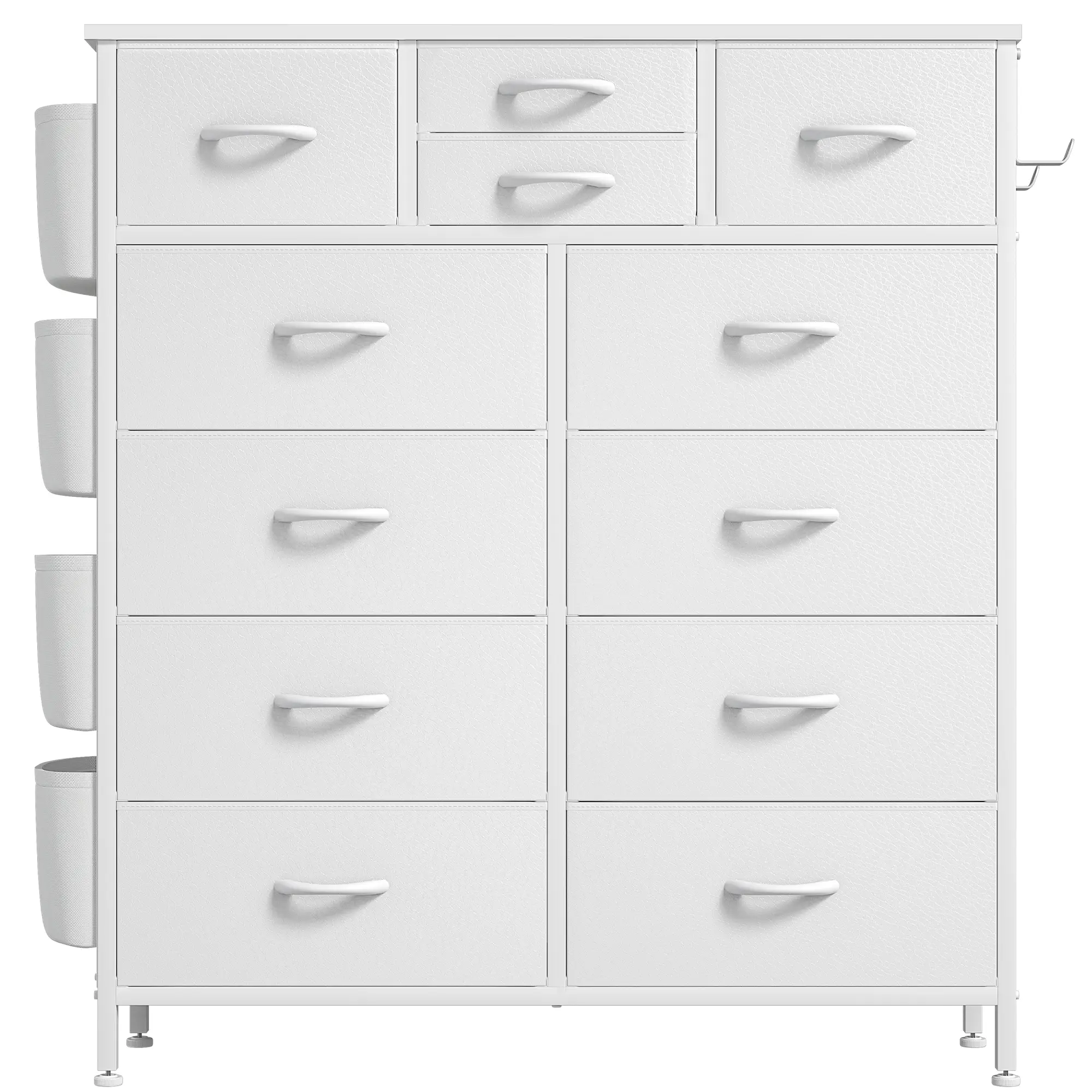 AOWOS Dresser for Bedroom with 12 Drawers Chest of Drawers for Clothes, Metal Frame & Wood Top Fabric Tall Dressers for Bedroom, Closet, Living Room,1