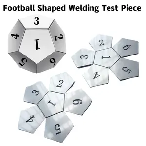 2 Piece Welding Tool Kit, DIY Football Shape Stainless Steel Welding Board, Practice Teaching Supplies for Tig Mig Gas Arc Electrode, Beginners