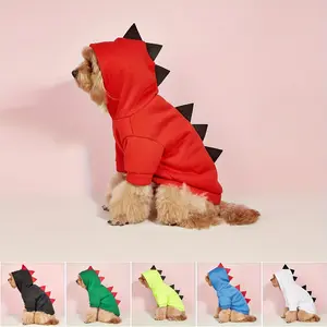 Dinosaur Dog Costume with Spikes & Tail - Full-Body Pet Dino Outfit for Small to Large Breeds (XS/S/M/L/XL), Machine Washable Hooded Sweater for Puppies & Cats-like Dogs, Themed Parties & Role Play