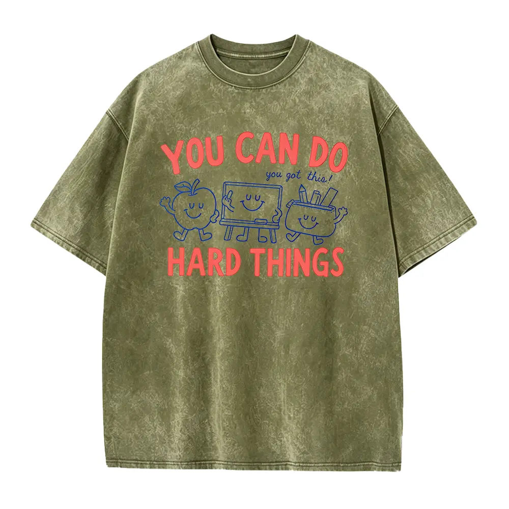 You Can Do Hard Things Shirt, Encouraging Tee, Cute Motivational Tshirt, Mental Health Gift, Positive Affirmation Teacher Top